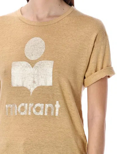 Shop Isabel Marant Étoile Koldi T-shirt In Sahara/light Gold