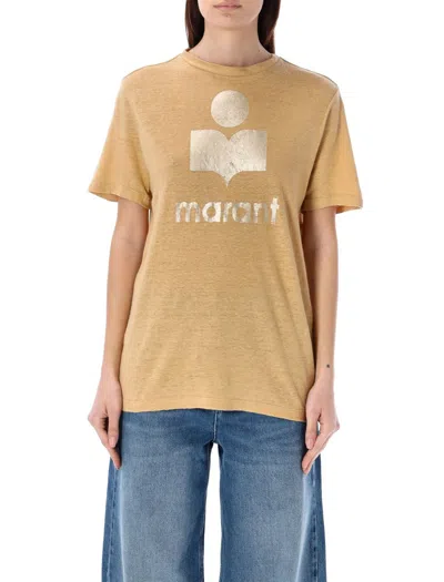 Shop Isabel Marant Étoile Zewel T-shirt In Sahara/light Gold