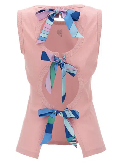 Shop Pucci 'iride' Tank Top In Pink