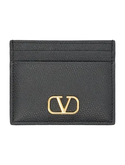 Shop Valentino Garavani Vlogo Signature Cardholder In Nero