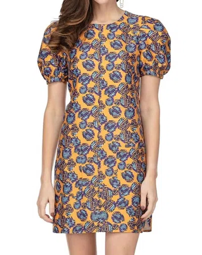 Shop Jade Pocket Shift Dress In Mandarin Deco In Multi