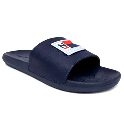 Shop Nautica Logo Slide Sandal In Blue