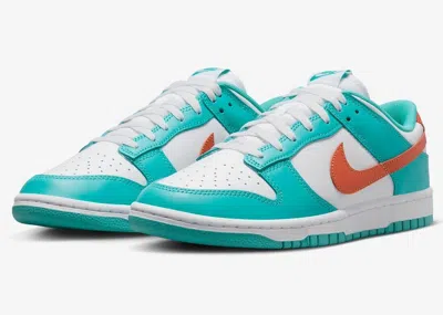 Shop Nike Dunk Low 'miami Dolphins' Dv0833-102 Mens White Dusty Cactus Shoes 10 Hot33