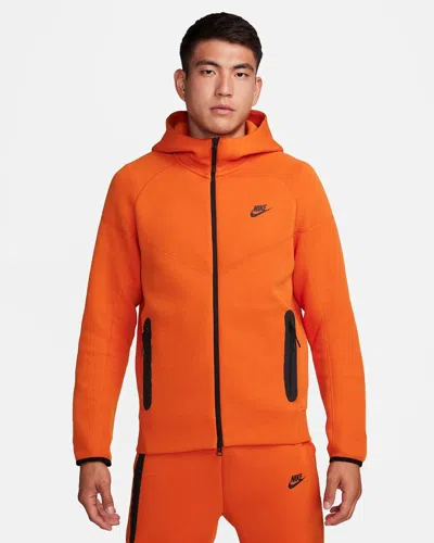 Shop Nike Sportswear Tech Fleece Fb7921-893 Men's Orange Windrunner Hoodie L Ncl136