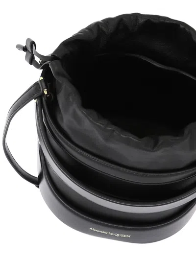 Shop Alexander Mcqueen "the Rise" Bucket Bag In Black