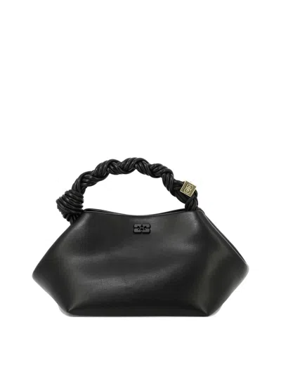 Shop Ganni "bou" Handbag In Black
