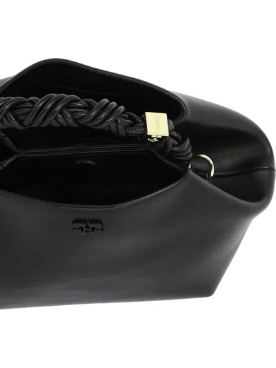 Shop Ganni "bou" Handbag In Black