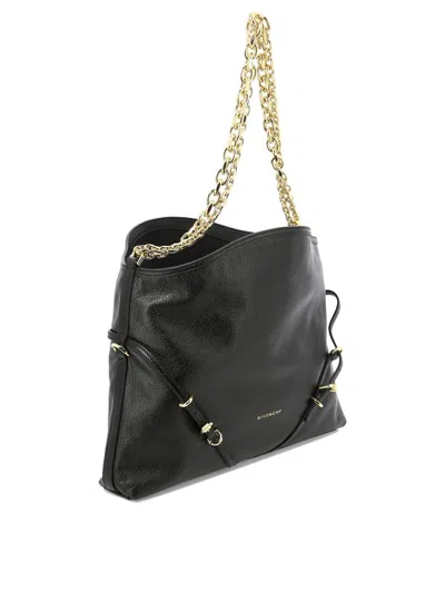 Shop Givenchy "voyou Chain" Shoulder Bag In Black