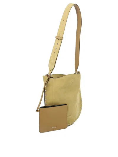 Shop Isabel Marant "oskan Soft" Shoulder Bag In Beige