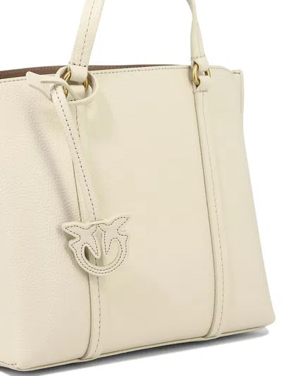 Shop Pinko "carrie" Shopping Bag In White