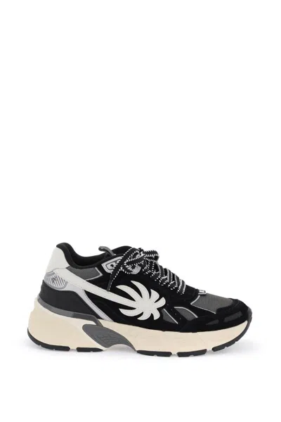 Shop Palm Angels Suede Leather Pa 4 Sneakers With In Multicolor