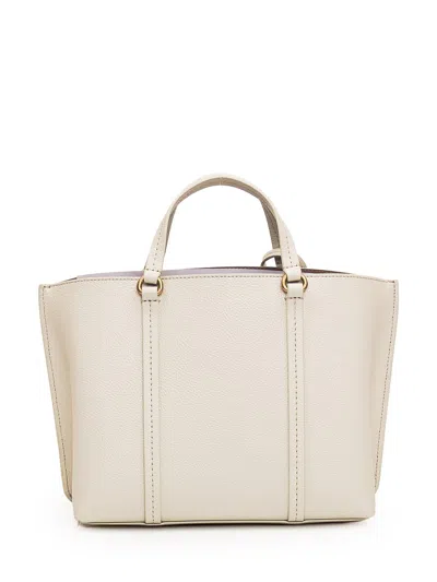 Shop Pinko Leather Shopper Bag In White