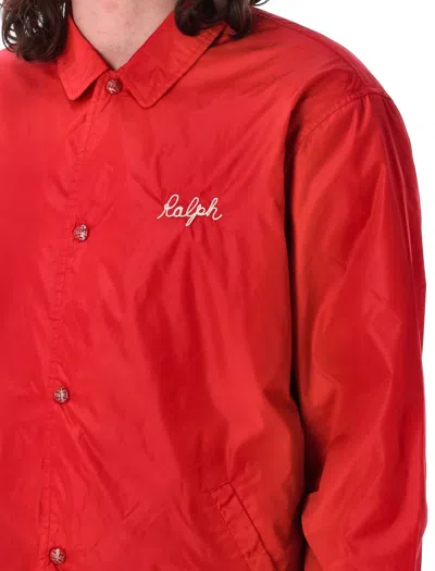 Shop Polo Ralph Lauren Coach Jacket In Red