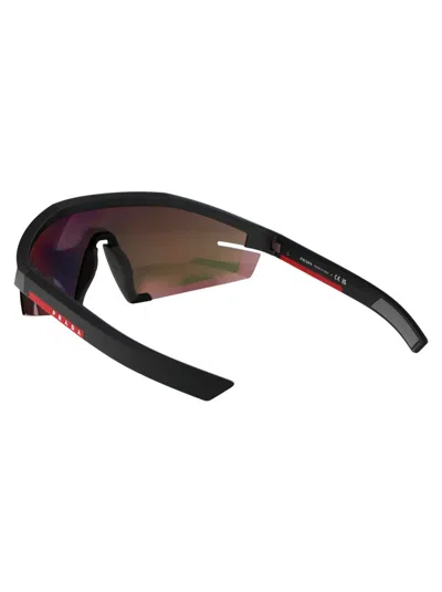 Shop Prada Linea Rossa Sunglasses In 15p20a Metal Grey