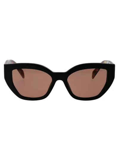 Shop Prada Sunglasses In 12o10d Mahogany