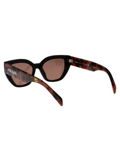 Prada Pr A09s Acetate Cate Eye Sunglasses In 12o10d Mahogany