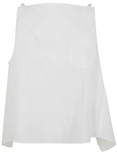 Shop Sacai Cotton Poplin Camisole Shirt Clothing In White
