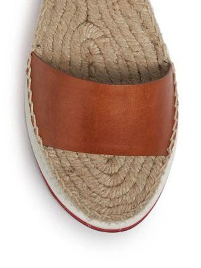 Shop Stella Mccartney Faux-leather Espadrille Platform Sandals In Canyon