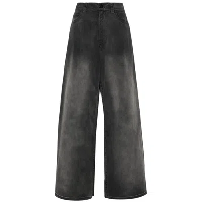 Shop Alexander Wang Pants In Washed Black Pearl