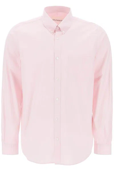 Shop Closed Striped Poplin Button-up Shirt In Pink