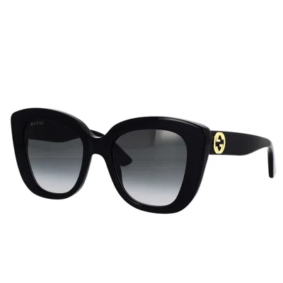 Shop Gucci Sunglasses In 001 Black Black Grey