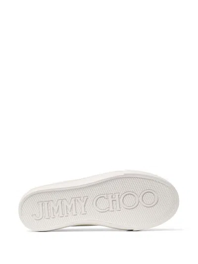 Shop Jimmy Choo Palma Maxi/f Canvas Sneakers In White