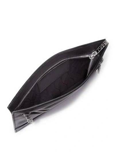 Shop Kenzo Kalifornia Gommato Leather Clutch In Black