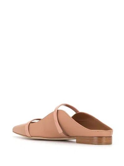 Shop Malone Souliers Nude And Blush Leather Maureen Flats In Nude/blush
