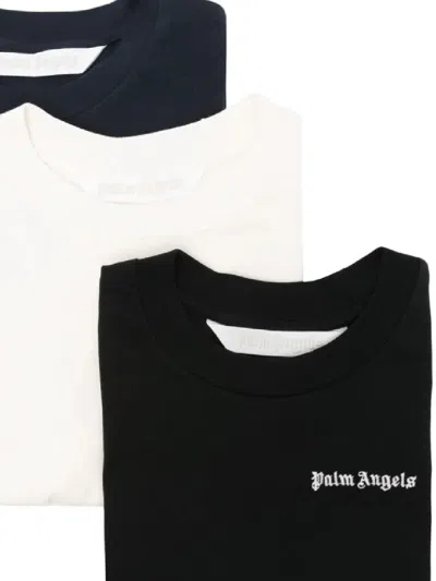 Shop Palm Angels T-shirts In Black/blue