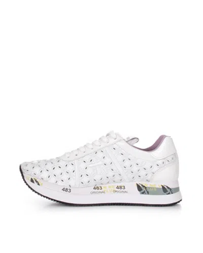 Shop Premiata 'conny 6749' Sneakers In White