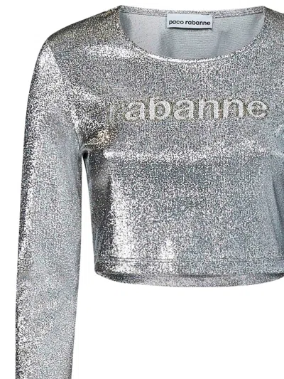 Shop Rabanne T-shirts And Polos In Silver