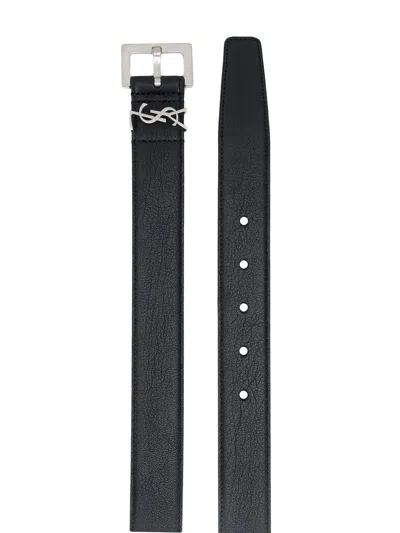Shop Saint Laurent Belt Accessories In Black