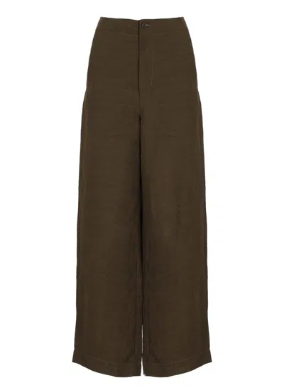 Shop Uma Wang Trousers In Darkbrown