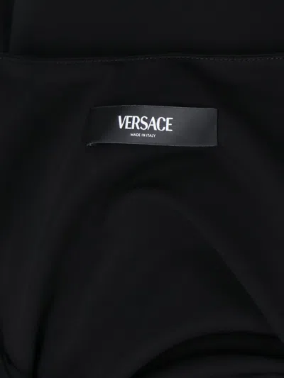 Shop Versace Medusa '95 Mini Dress In Black