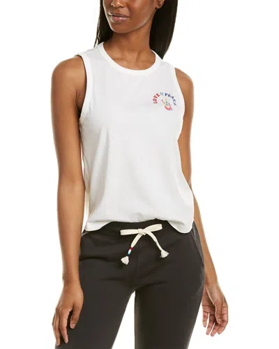 Shop Sol Angeles Love & Peace Tank In White
