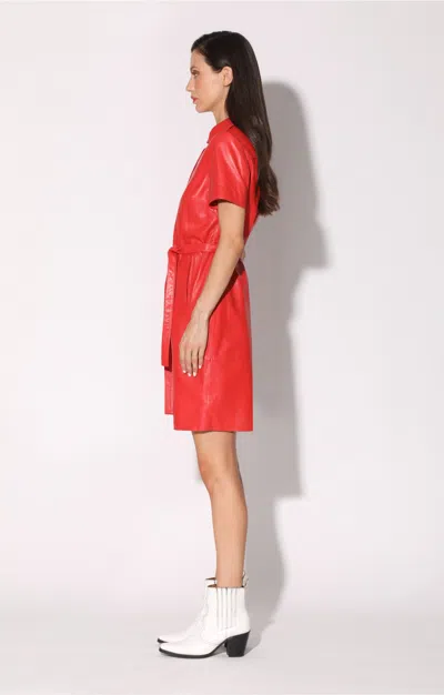 Shop Walter Baker Chloe Dress, Scarlet - Leather In Red