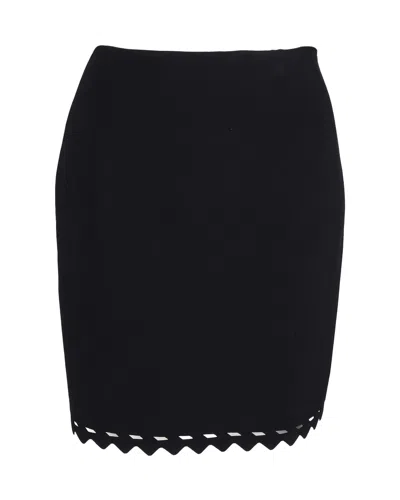 Shop Alaïa Alaia Pencil Mini Skirt In Black Viscose