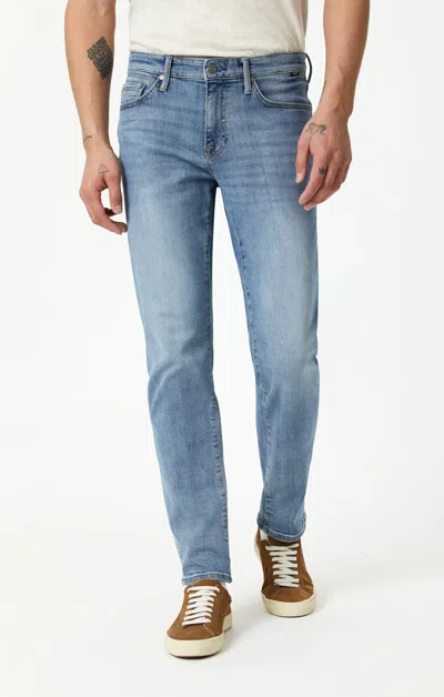 Shop Mavi Steve Athletic Fit Jeans In Blue Brushed Organic Vintage
