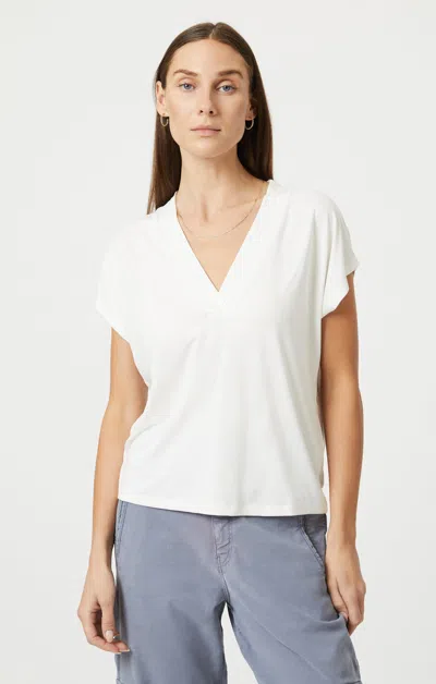 Shop Mavi V-neck Shirt In Antique White