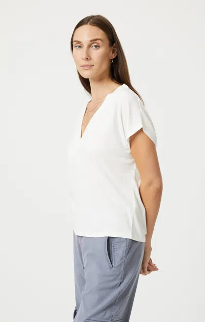 Shop Mavi V-neck Shirt In Antique White