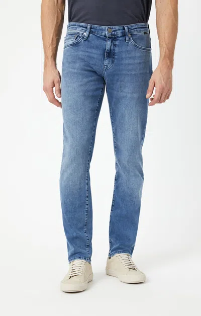 Mavi Jake Slim Leg In Mid Brushed Williamsburg In Medium Blue