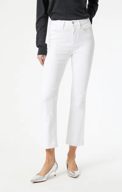 Mavi Anika Crop Flare Jeans In Off-white La Vintage In White
