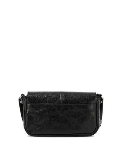 Shop Balenciaga "flap Le Cagole Mini" Crossbody Bag In Black
