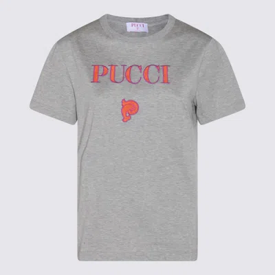 Shop Pucci Grey Cotton T-shirt