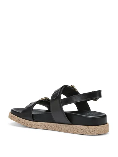 Shop Guglielmo Rotta Tandem Ranch Leather Sandals With Straps In Black