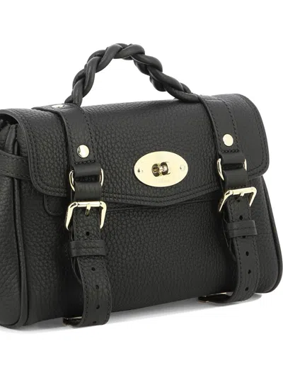 Shop Mulberry "mini Alexa" Handbag In Black