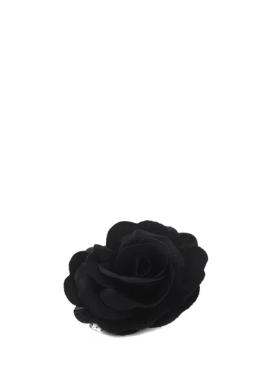 Shop Philosophy Di Lorenzo Serafini Maxi Bijoux Brooch Philosophy "flower" In Black