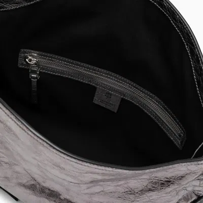 Shop Givenchy Medium Voyou Bag In Silver Laminated In Grey