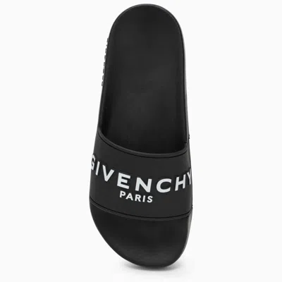 Shop Givenchy Slide Slippers With Logo In Black
