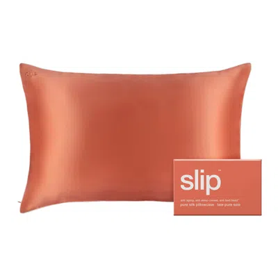 Shop Slip Pure Silk Queen Pillowcase In Coral Sunset